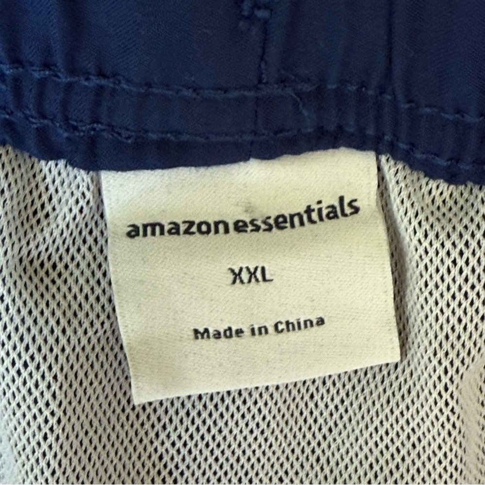 Amazon essentials men’s Blue Swim Trunks Adjustable Waist and Lightweight XXL - Picture 3 of 13